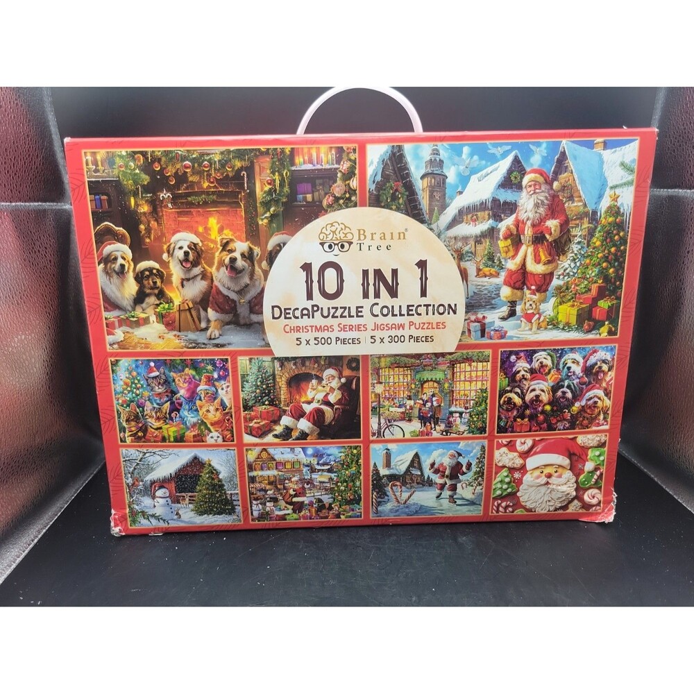 Brain Tree 10-in-1 DecaPuzzle Christmas Jigsaw Set 5x500/5x300 Anti-Glare